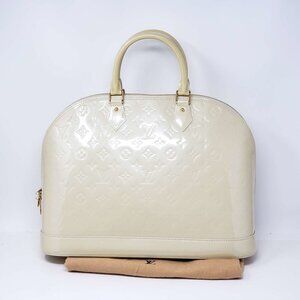 100% Authentic Louis Vuitton Alma GM Vernis Hand Bag